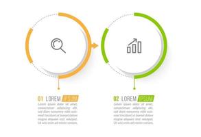 concepto de negocio con 2 opciones o pasos vector