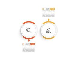 Business concept with 2 options or steps vector