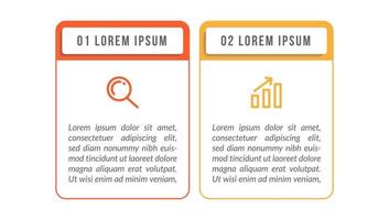 Business concept with 2 options or steps vector