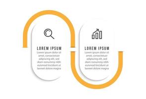 Business concept with 2 options or steps vector