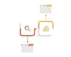 Business concept with 2 options or steps vector
