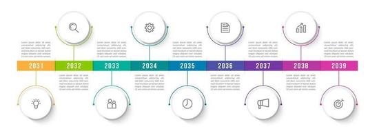 Diseño infográfico vectorial con iconos y 9 opciones o pasos. vector