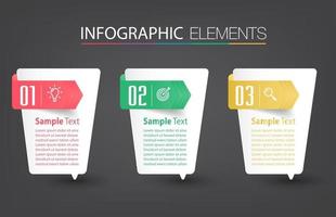 modern text box template, infographics banner vector