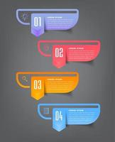 modern text box template, infographics banner vector