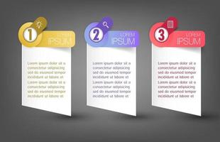 modern text box template, infographics banner vector