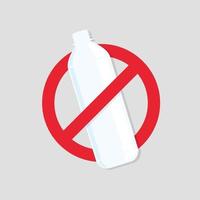 No plastic bottles icon. vector