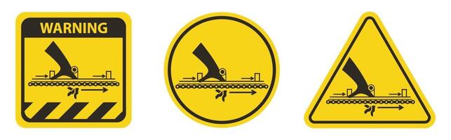 Warning Moving Part Cause Injury Symbol vector