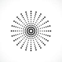 Abstract circle frame halftone dots logo emblem design. Round icon dot vector