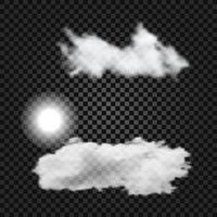 Set of transparent different clouds. Vector. vector