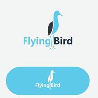 Flying bird logo and symbol animal vector