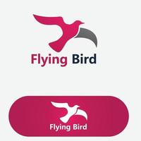 Flying bird logo and symbol animal vector