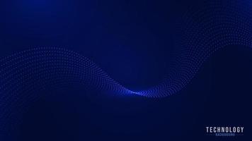 blue wave abstract background. Futuristic point wave vector