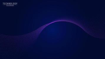 a digital wave of particles background. Futuristic point wave. vector