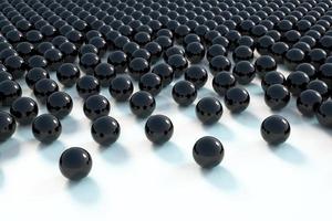 3d rendering of black sphere background photo