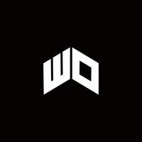 WO Logo monogram modern design template vector