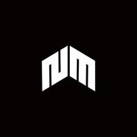 NM Logo monogram modern design template vector