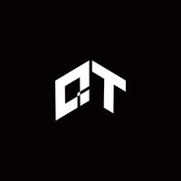 QT Logo monogram modern design template vector