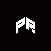 PR Logo monogram modern design template vector
