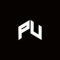 PU Logo monogram modern design template vector