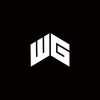 plantilla de diseño moderno del monograma del logotipo de wg vector