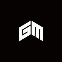 plantilla de diseño moderno del monograma del logotipo de gm vector