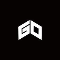 GO Logo monogram modern design template vector