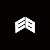 plantilla de diseño moderno de monograma de logotipo eb