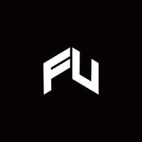 FU Logo monogram modern design template vector