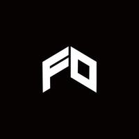 FO Logo monogram modern design template vector
