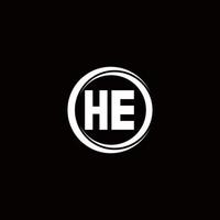 Logo monogram design template vector