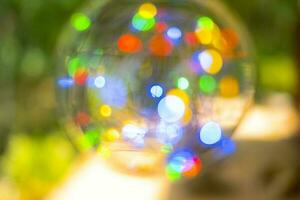Picture LED light bokeh for blurred abstract background photo