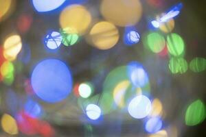 Picture LED light bokeh for blurred abstract background photo