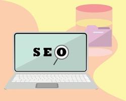 optimización de motores de búsqueda seo vector