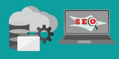 optimización de motores de búsqueda seo vector