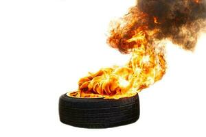 fire flame on tire photo