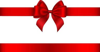 red bow and ribbon vector