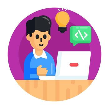 programador y desarrollador vector