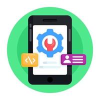 Mobile Apps and Interface  Settings vector