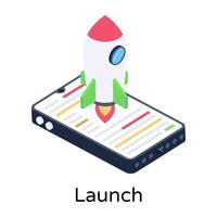 App  Launch Software vector