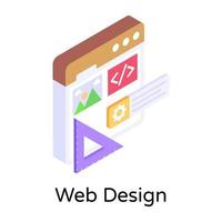 análisis y diseño web vector