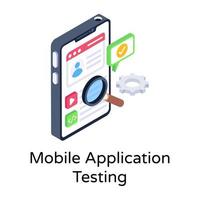 Mobile App Testing vector