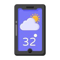 Mobile Weather Forecast vector