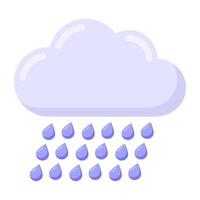 Rainy Cloud and Lighting Cloud vector