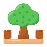 Tree and plantation vector