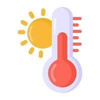 alta temperatura y clima vector
