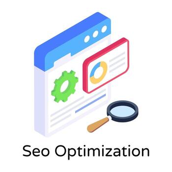 SEO motor y optimización vector