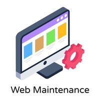 Web Maintenance and Setting vector