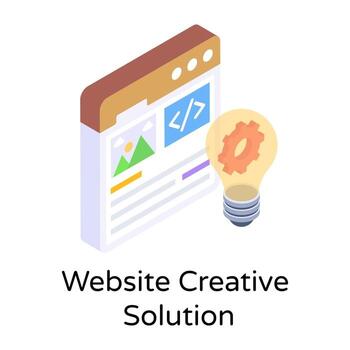 solución creativa del sitio web vector