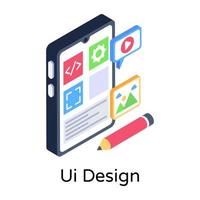 Mobile  Ui Design vector