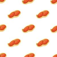 Illustration on theme big pattern identical types peanut vector
